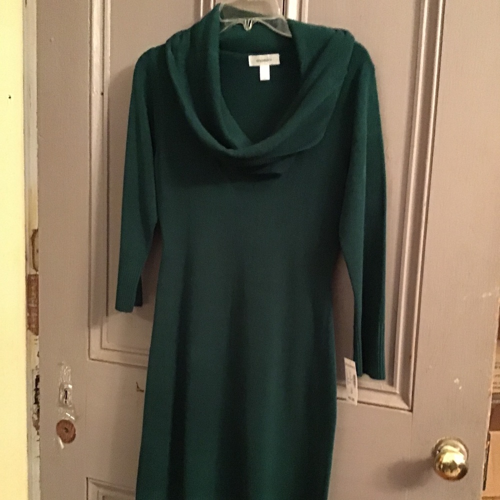 dressbarn  Hunter Green Sweater Dress Size Small